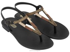 vrouwen rustieke sandaal Ipanema zwart schoenen 2L4N290